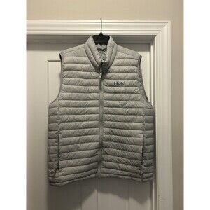 NWT Men’s Huk Performance Fishing Double Down Full Zip Vest Light Gray Size XL